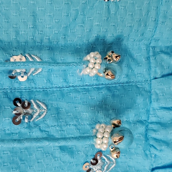 Khaadi Turquoise Blue Embroidered Kurta/Dress, Size 12 - Picture 5 of 10